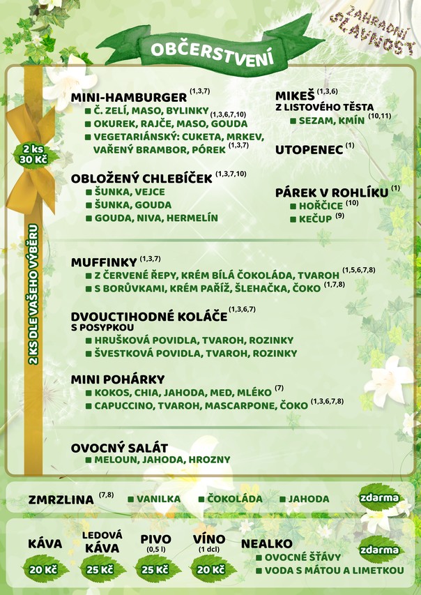 Zahradní slavnost - občerstvení
