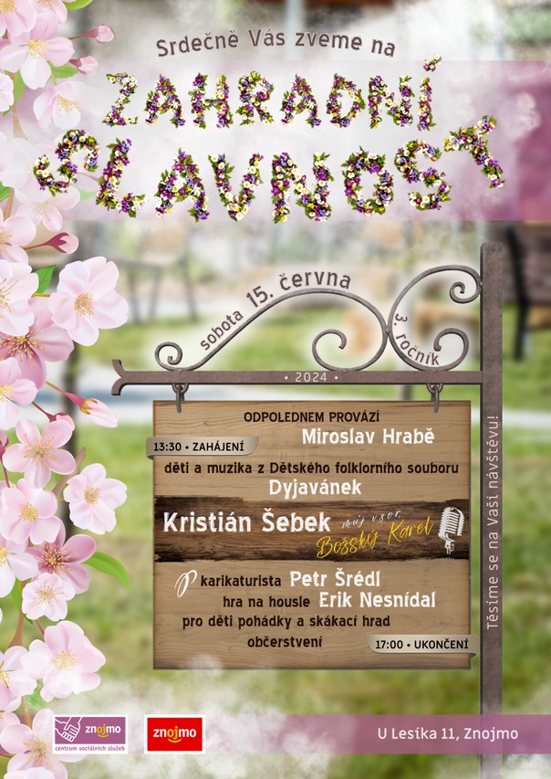 Zahradní slavnost - pozvánka